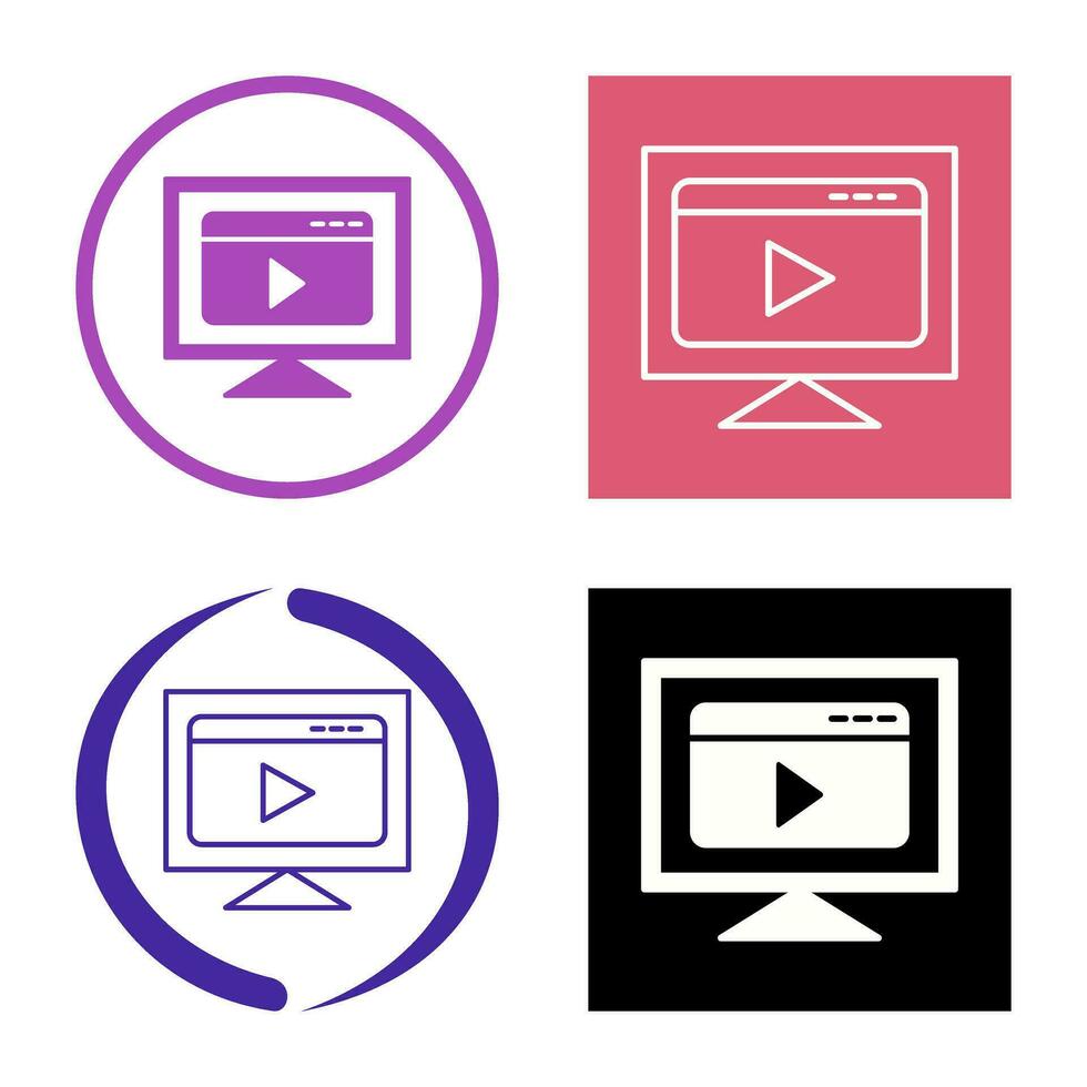 icono de vector de transmisión de video