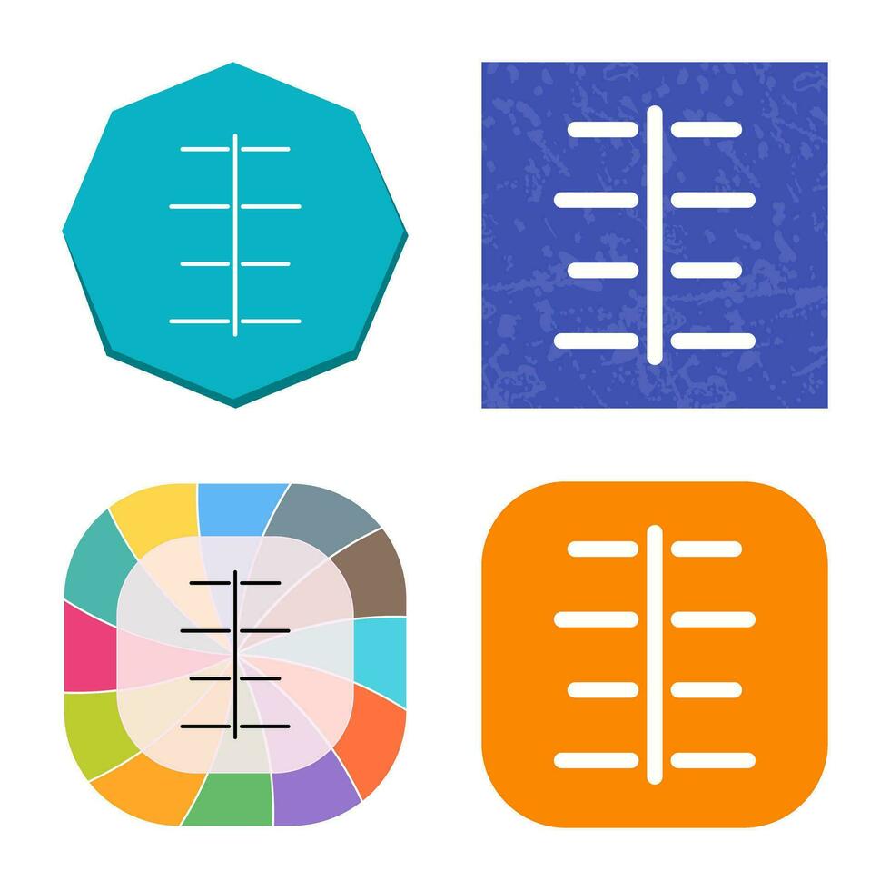 Unique Center Align Vector Icon