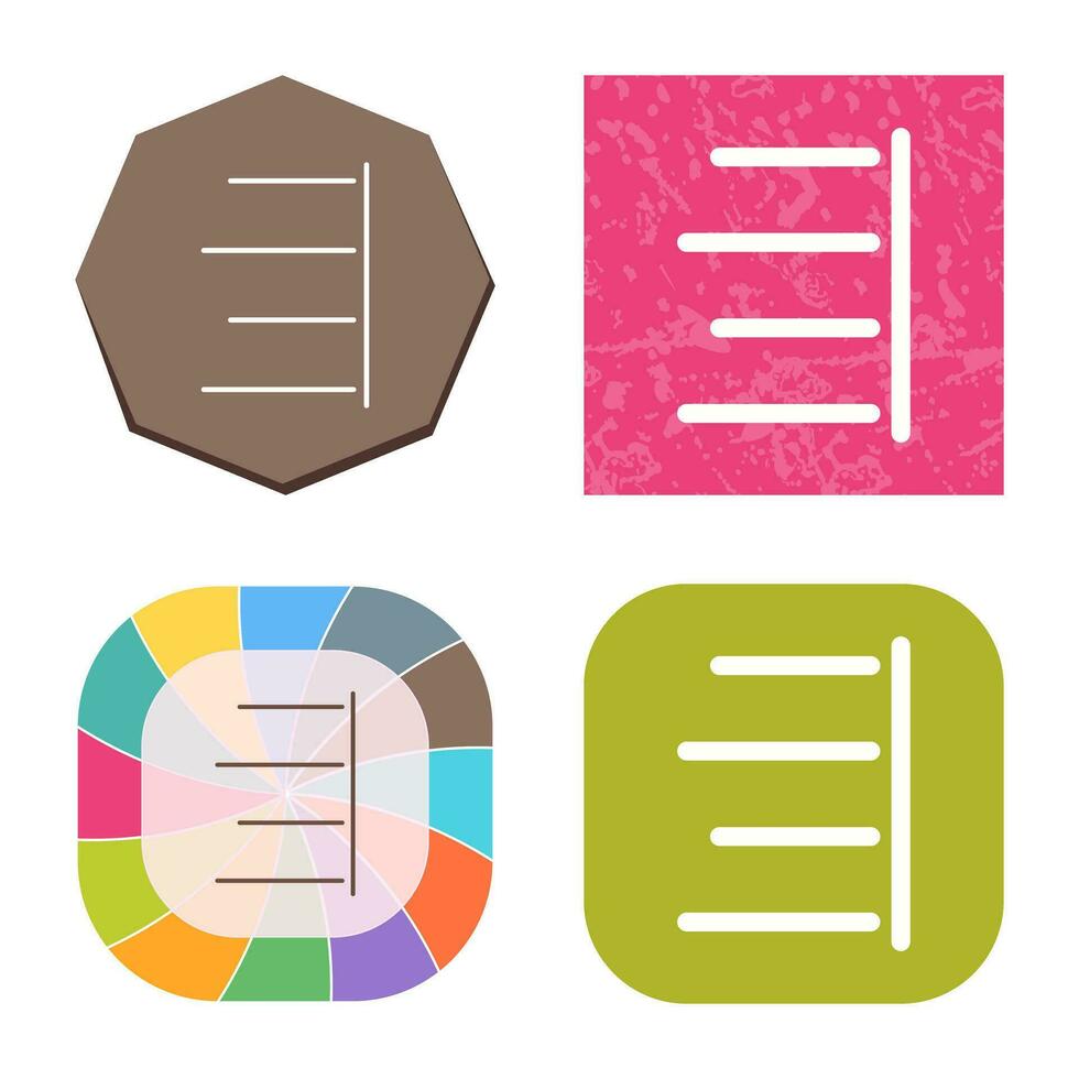 Unique Right Align Vector Icon
