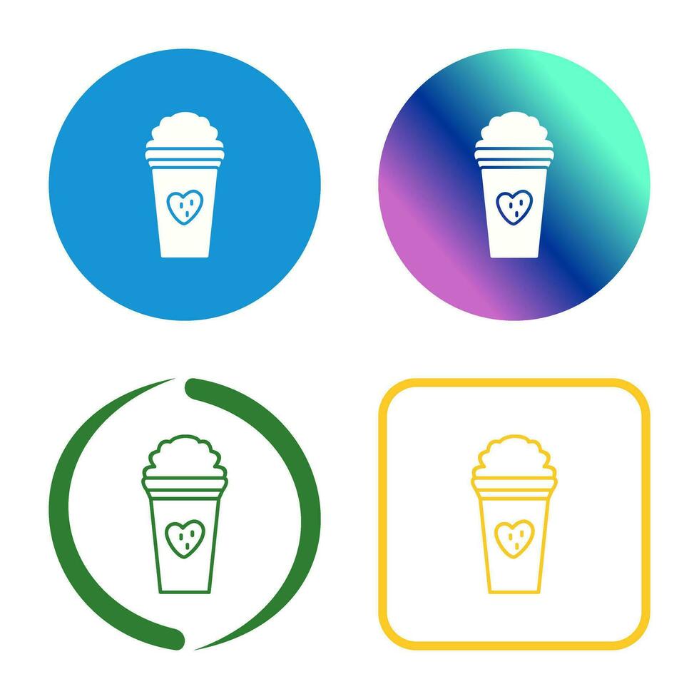 Unique Strawberry Milkshake Vector Icon