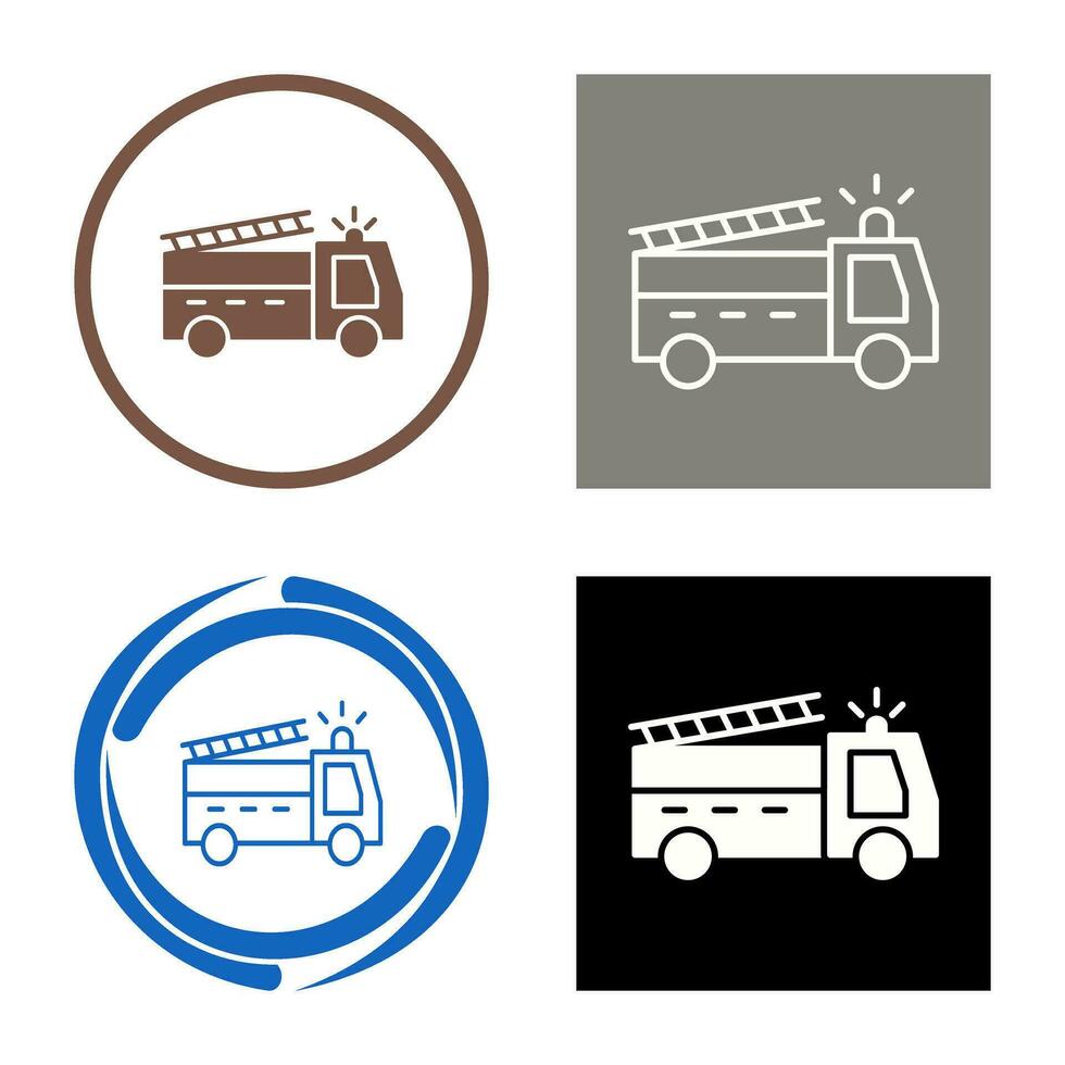 Unique Fire Truck Vector Icon