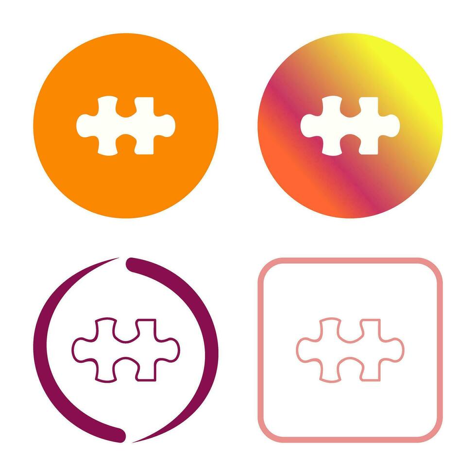 Unique Puzzle Piece Vector Icon