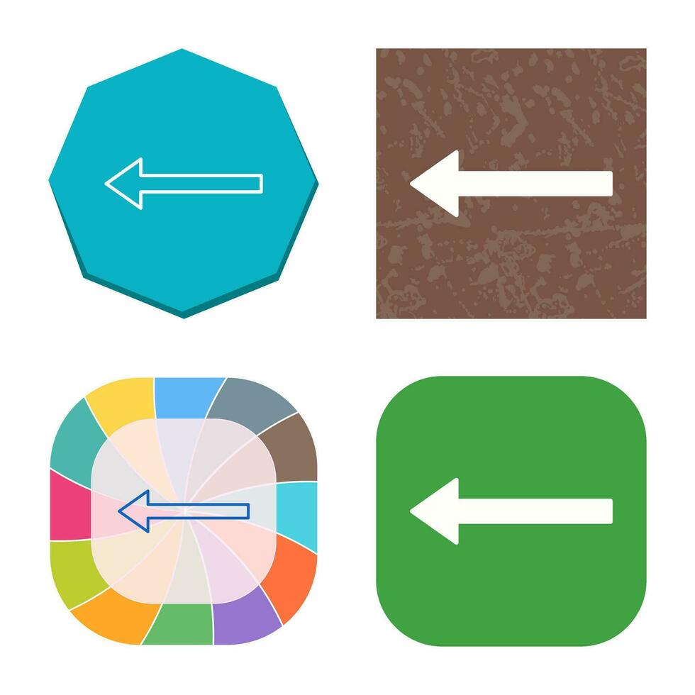Unique Left Arrow Vector Icon