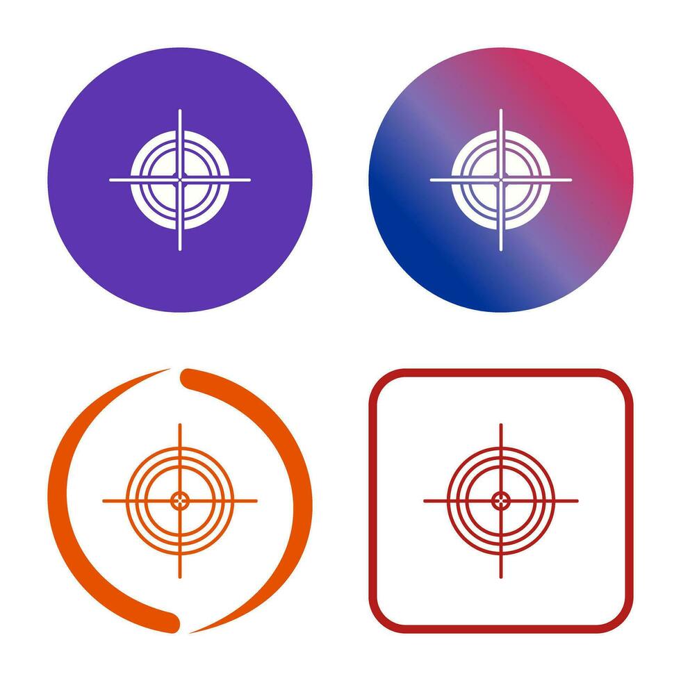 Unique Target Vector Icon