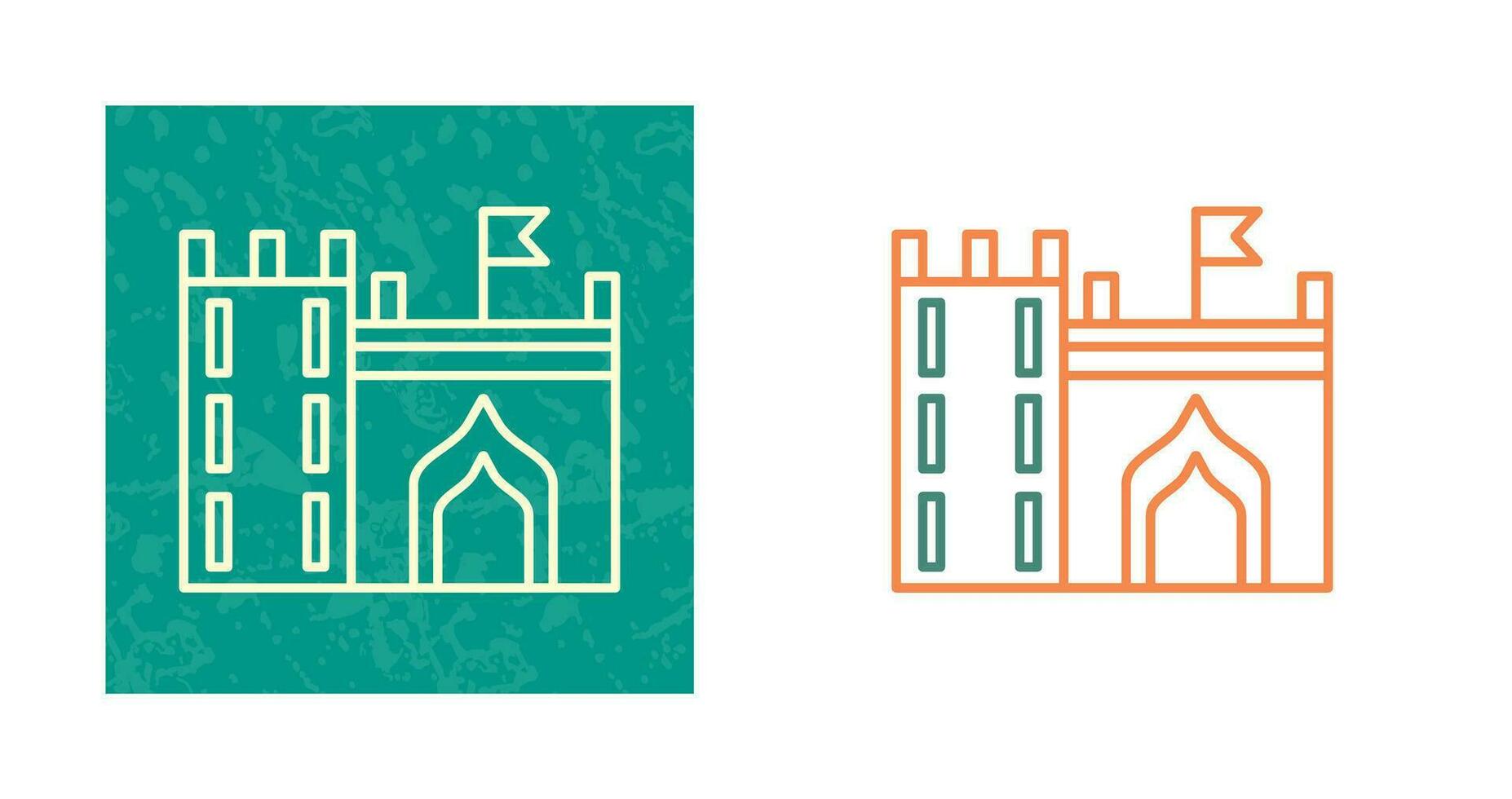 Castle with Flag Vector Icon