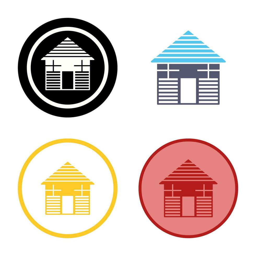 Wood Cabin Vector Icon