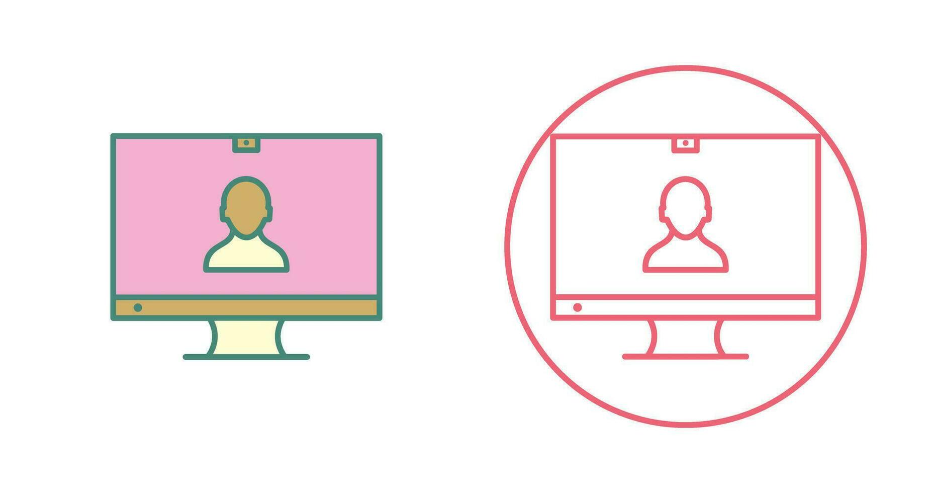 Unique Video Communication Vector Icon