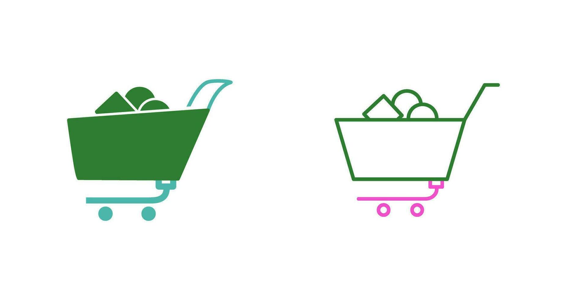 icono de vector de carrito de compras único ii