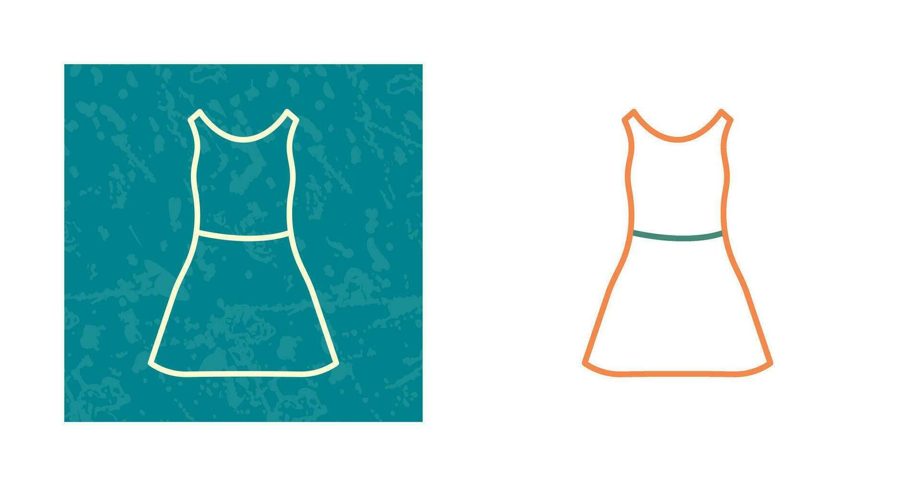 vestido, vector, icono vector