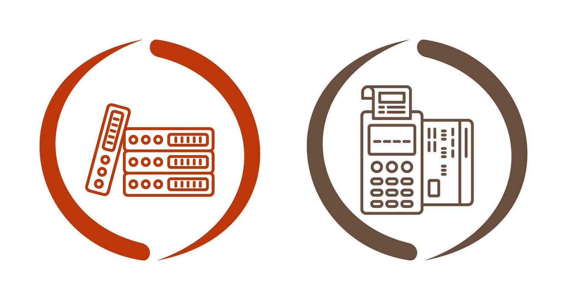 Binders and Pos terminal Icon vector