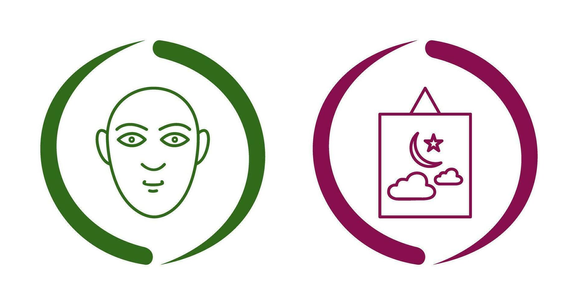 Human face and Hanging Icon vector