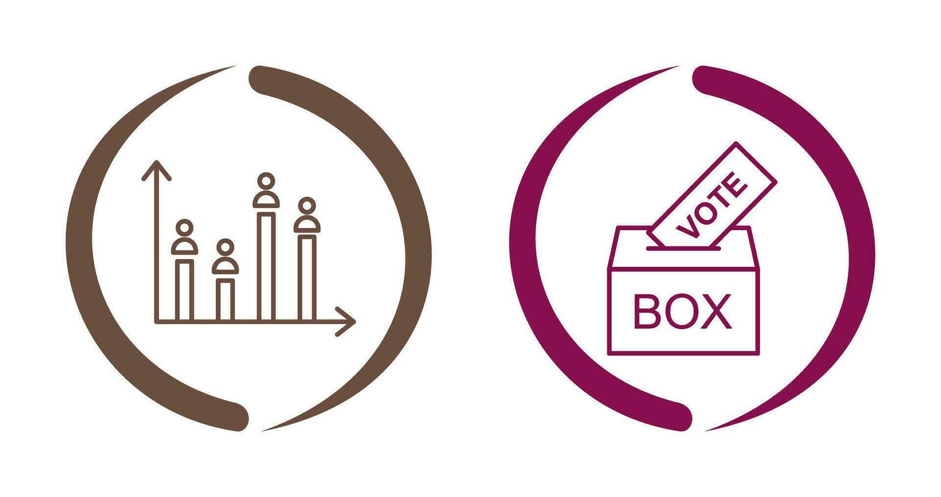 Giing Vote and Candidate and Graph Icon vector