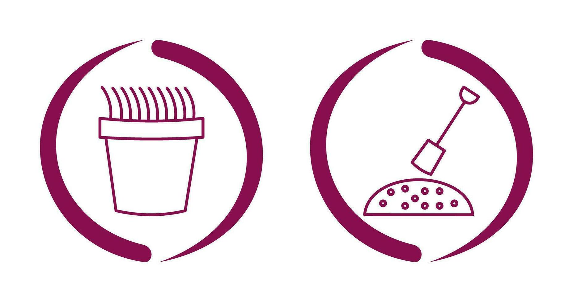 Gress Pot and Gardening Icon vector