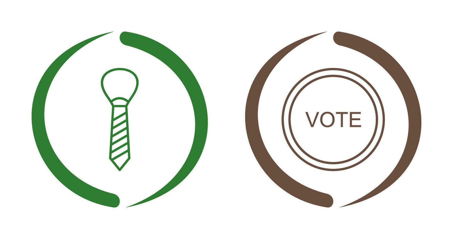 Tie and Vote Link Icon vector