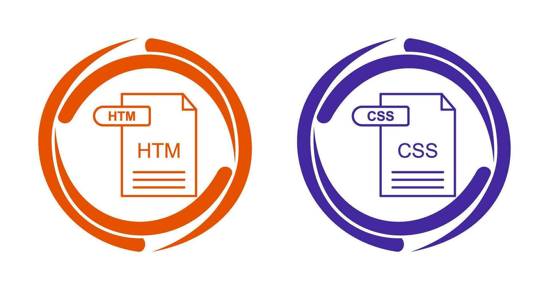 HTM and CSS Icon vector
