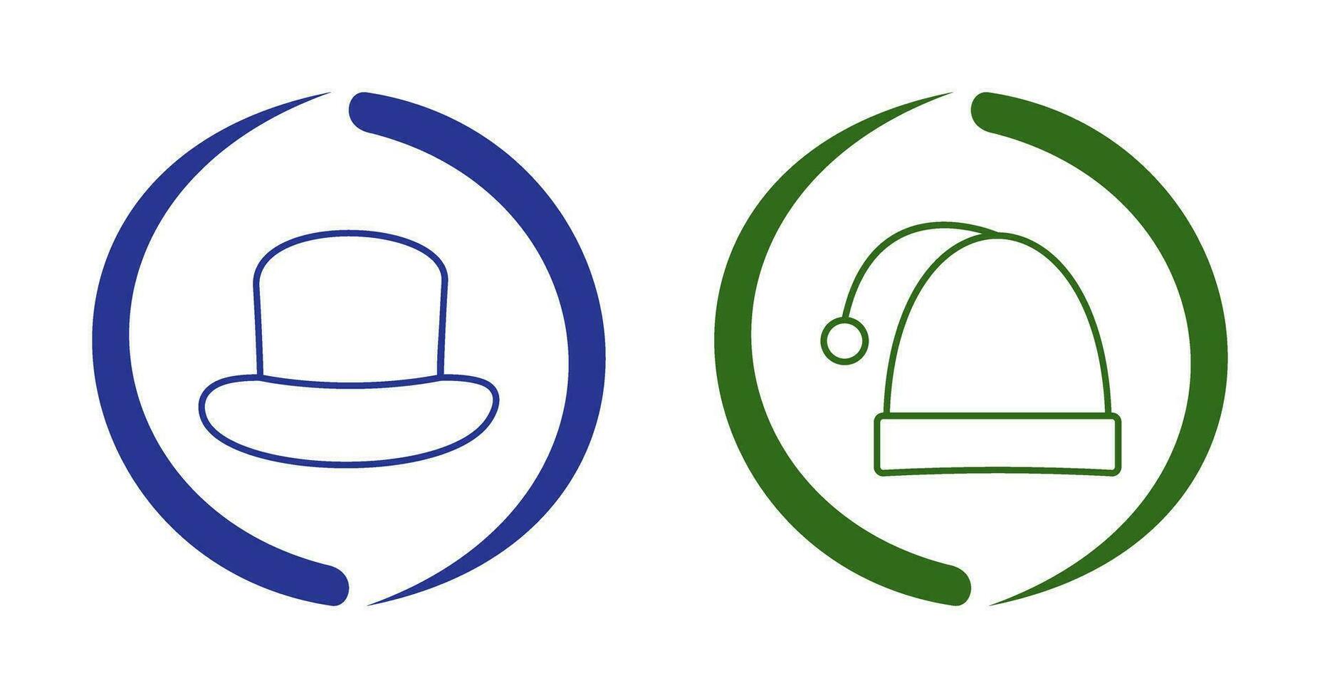 Hat and Christmas Icon vector