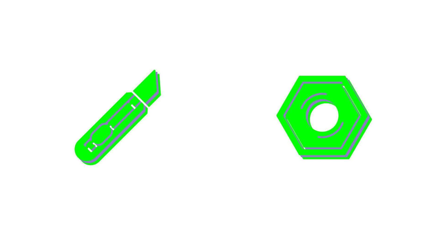 Stationary Kinfe and Nut Icon vector