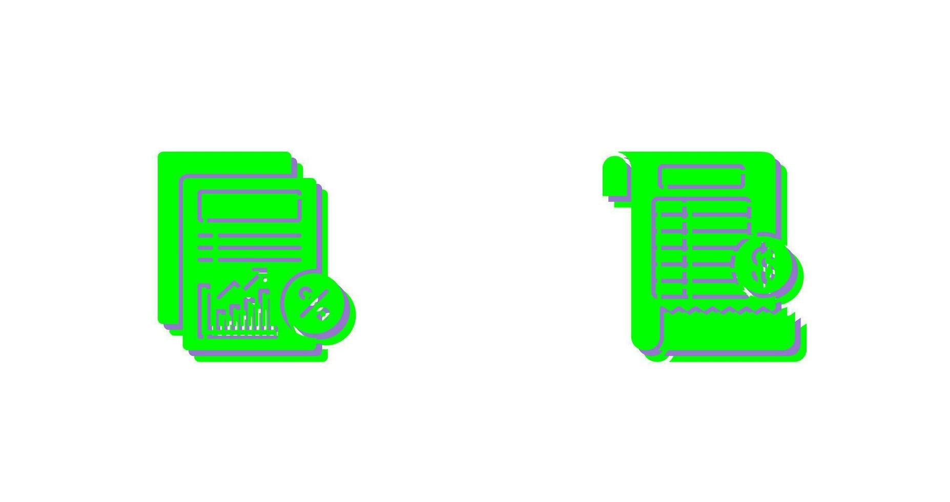Report and Bill Icon vector