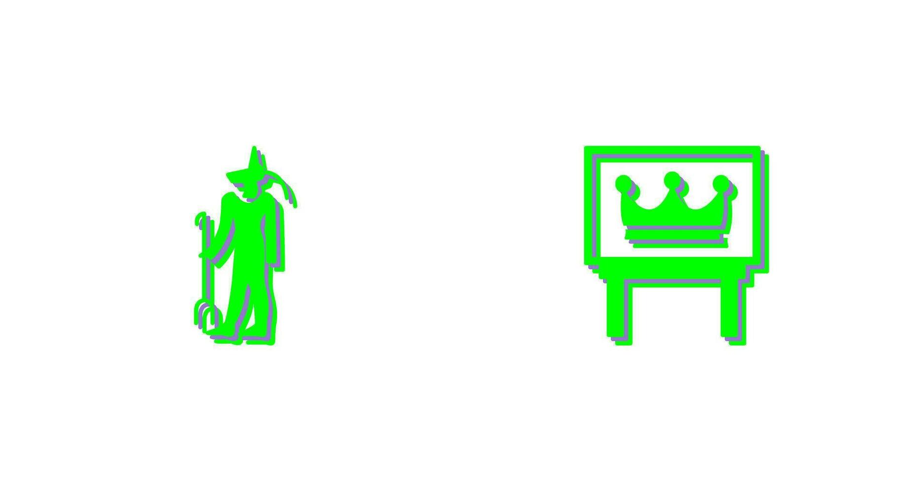 Egyptian god an d Crown Icon vector