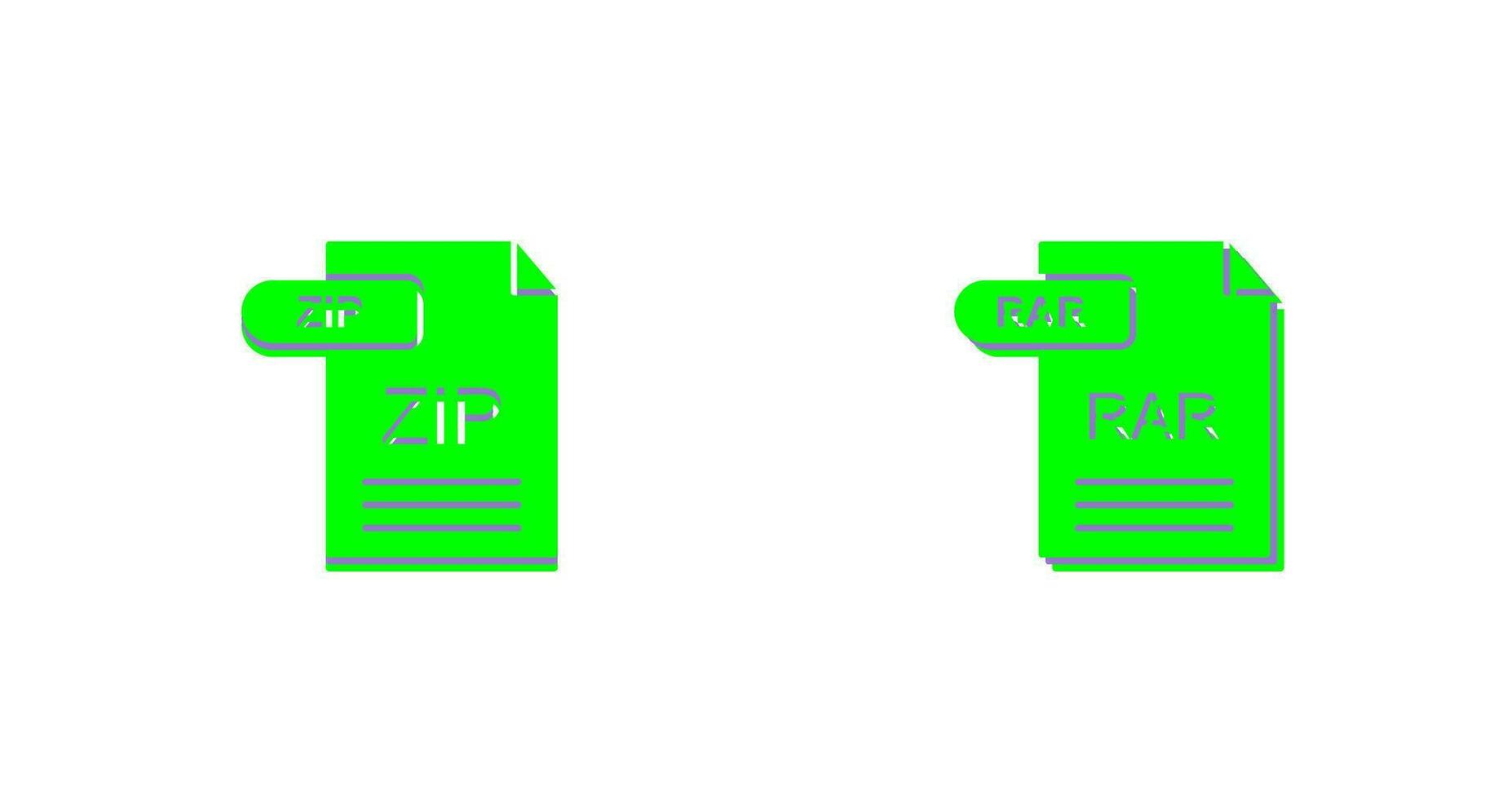 ZIP and RAR Icon vector