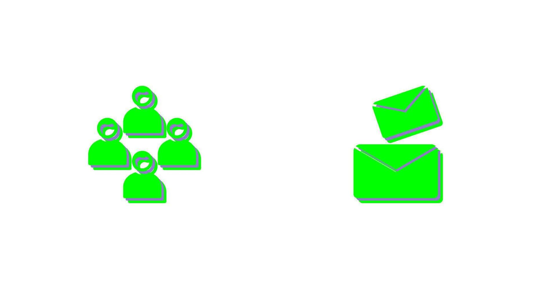 Networek Group and Messages Icon vector