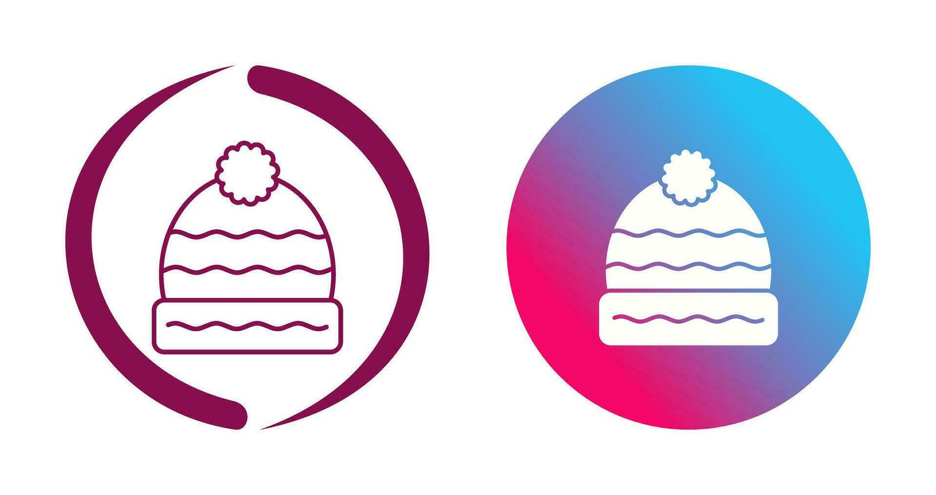 icono de vector de sombrero de invierno