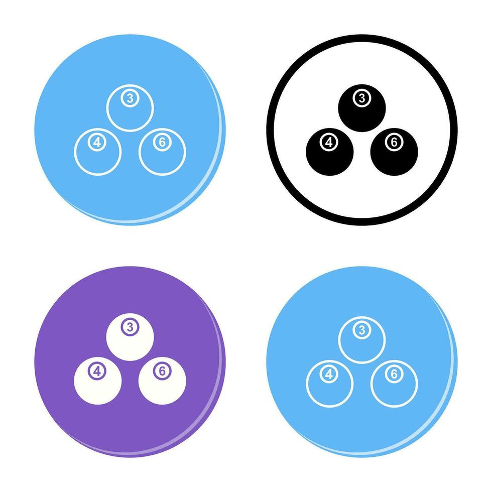 Unique Snooker Balls Vector Icon