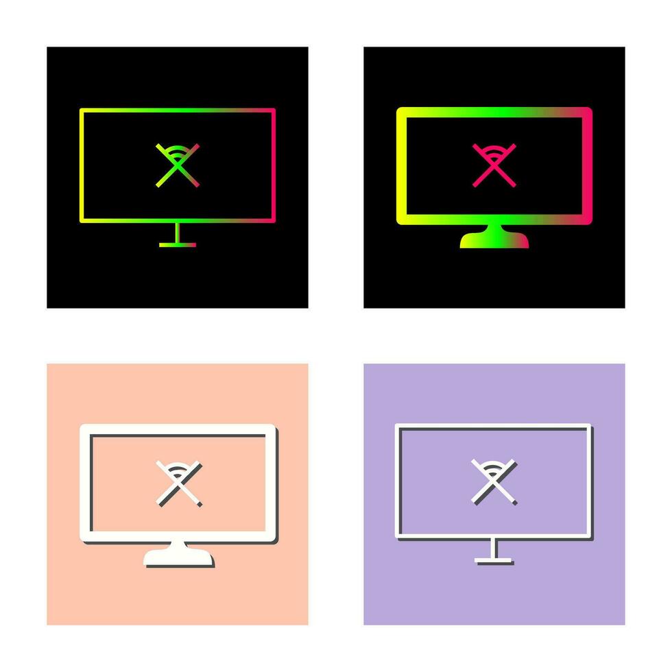 Unique Disconnected Network Vector Icon