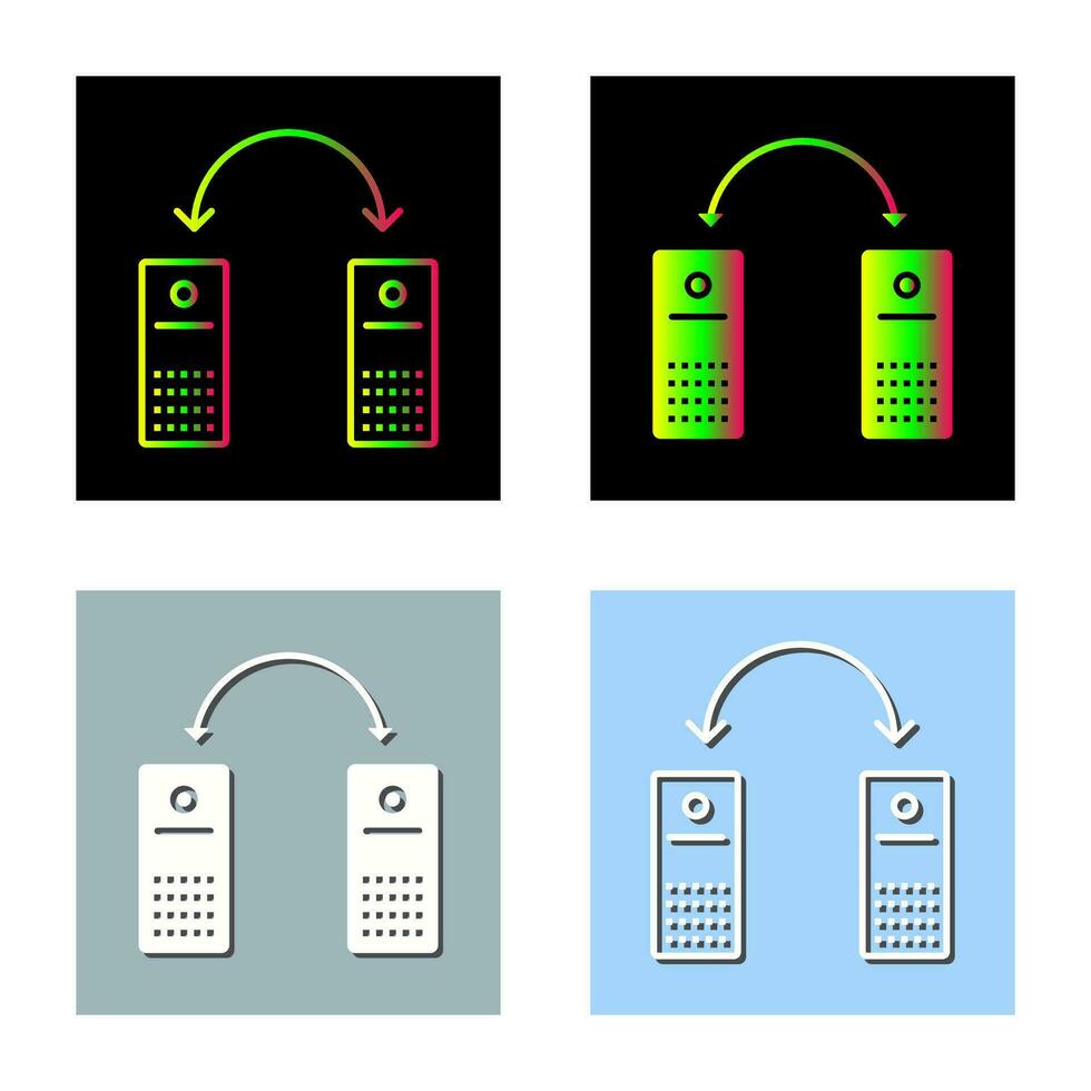 Unique Connected Systems Vector Icon