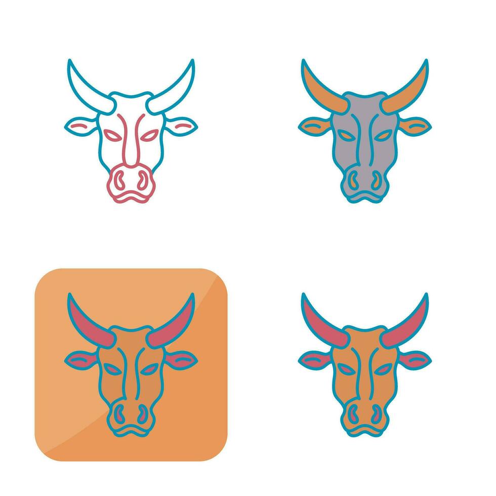 icono de vector de vaca