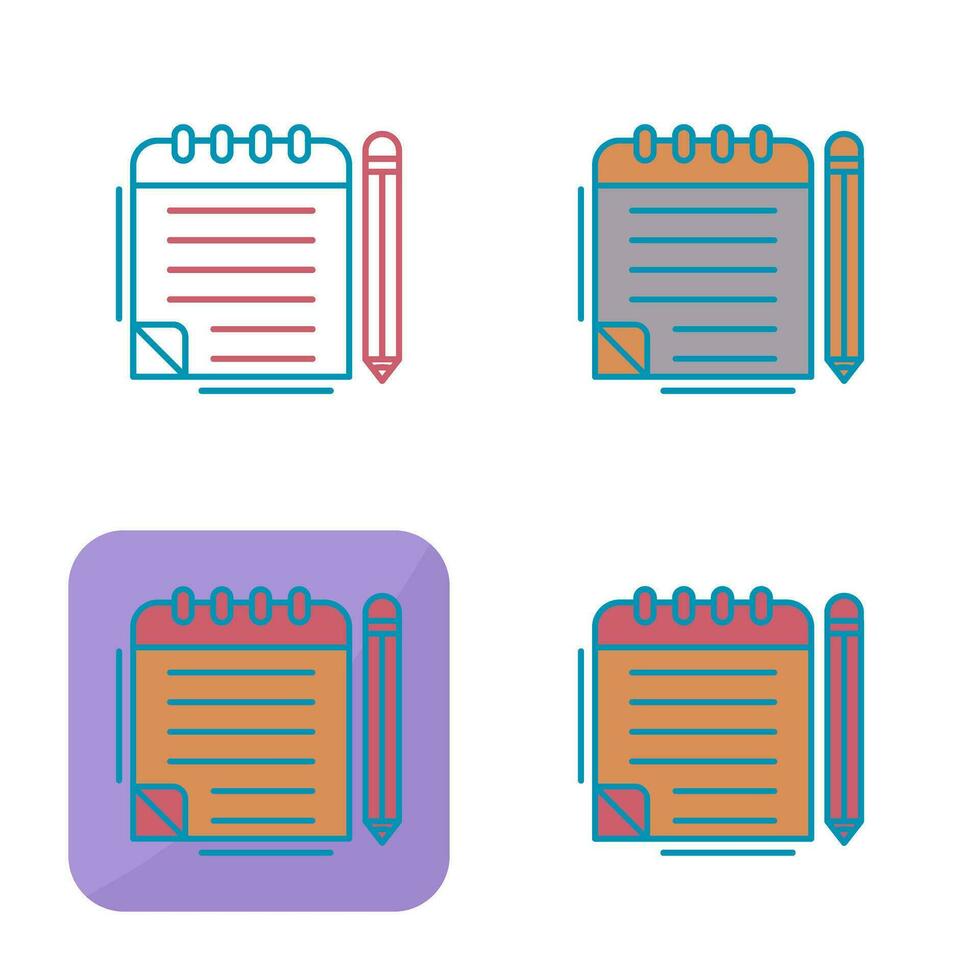 Notepad Vector Icon