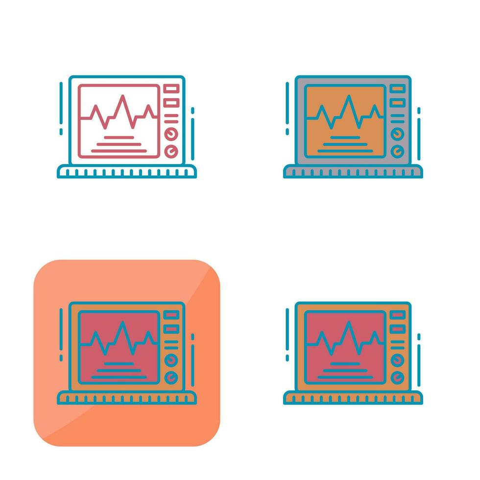 icono de vector de monitor de electrocardiograma