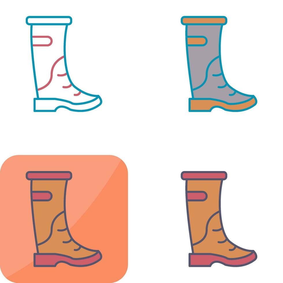 icono de vector de botas de lluvia