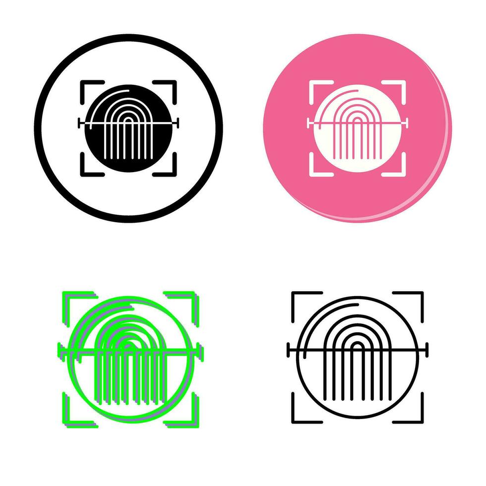 Fingerprint Scanner Vector Icon