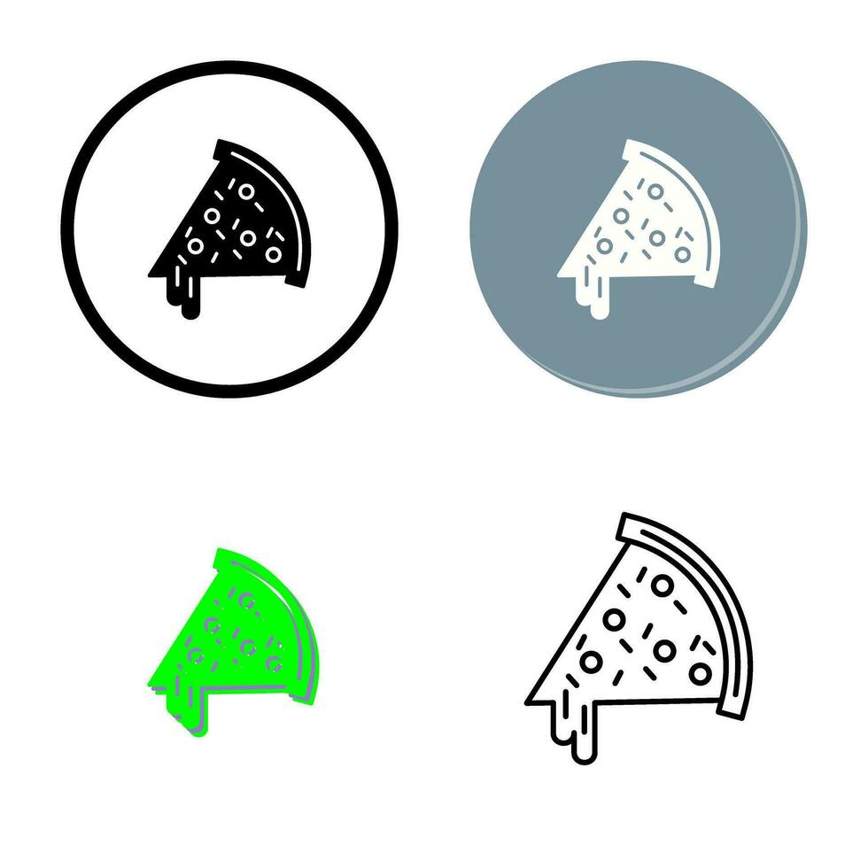 icono de vector de rebanada de pizza