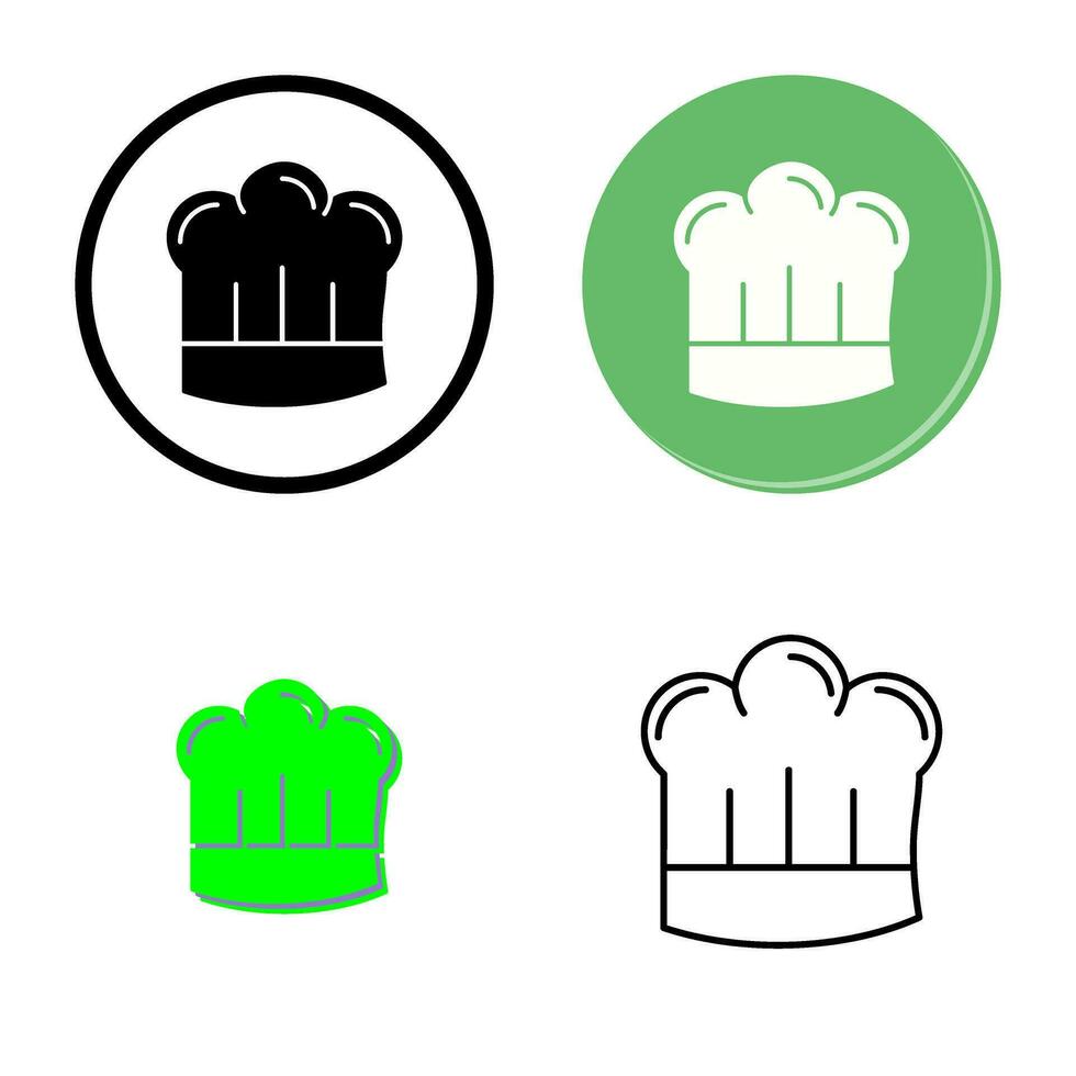 icono de vector de sombrero de chef