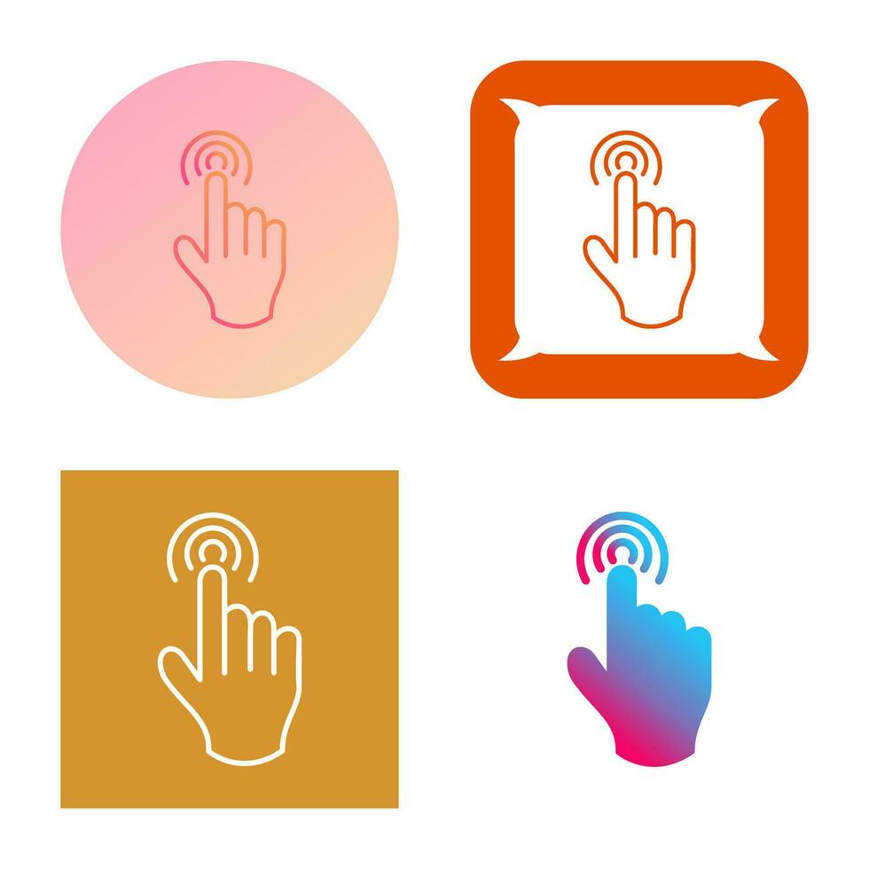 Danger of Hand Press Vector Icon