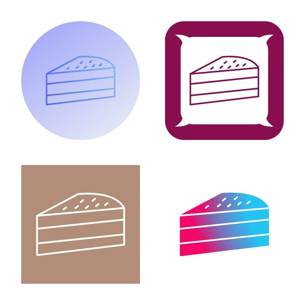 icono de vector de rebanada de pastel