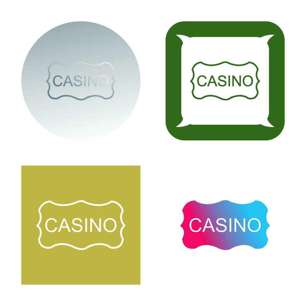 Casino Sign Vector Icon