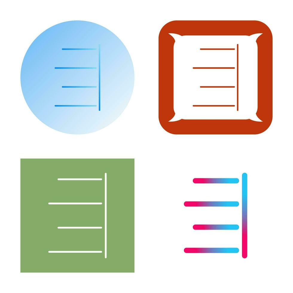 Unique Right Align Vector Icon