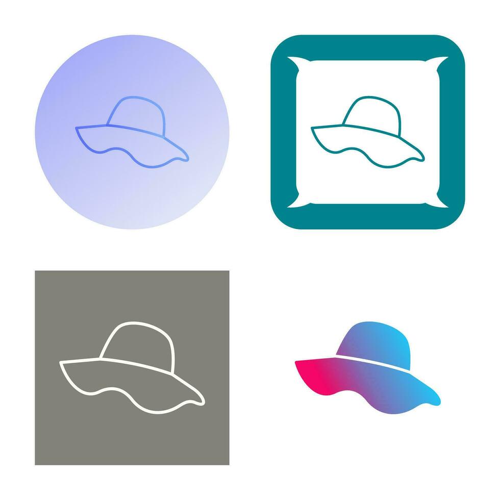 icono de vector de sombrero