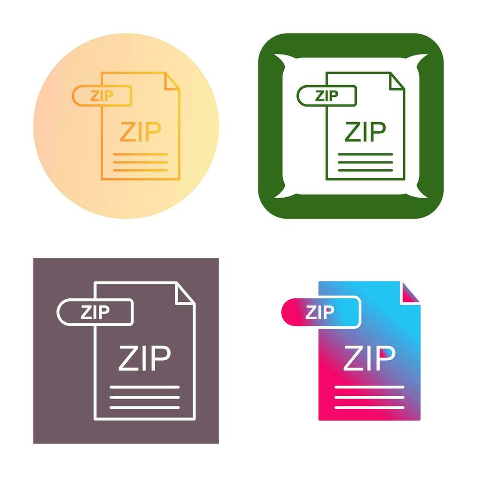 ZIP Vector Icon