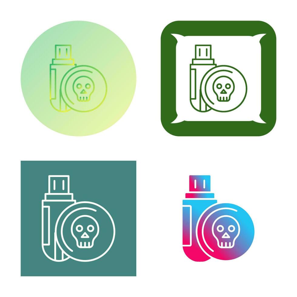 Infected Usb Drive Vector Icon