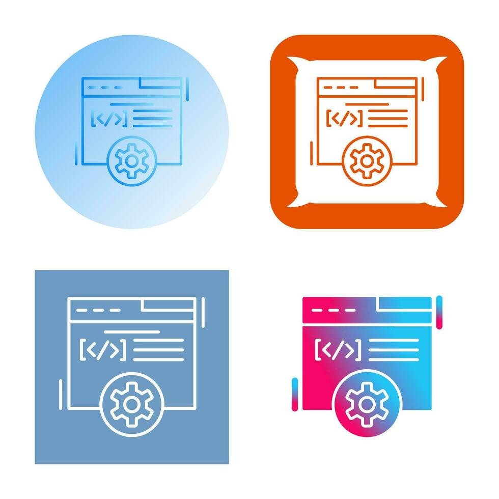 icono de vector de desarrollo web