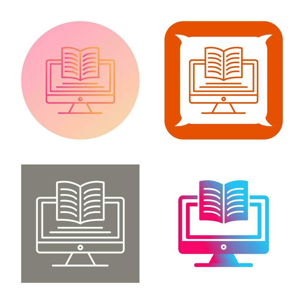 Digital Learning Vector Icon