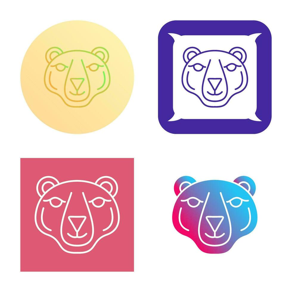 icono de vector de oso polar