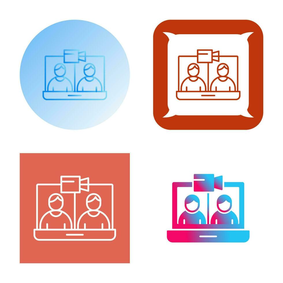 Video Conference Vector Icon