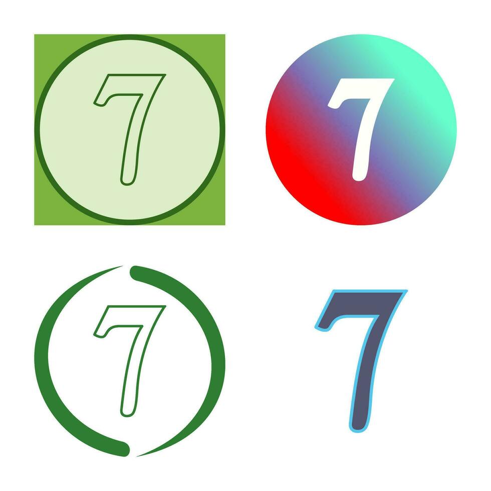 Number Seven Vector Icon