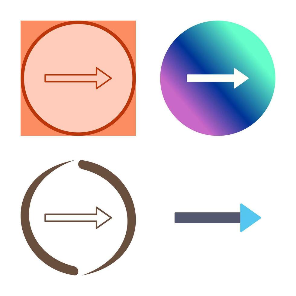 Unique Right Arrow Vector Icon