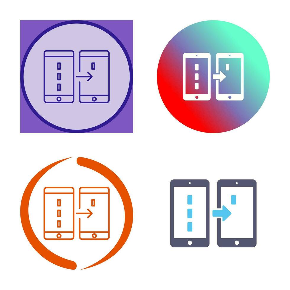 Unique Data Transfer Vector Icon